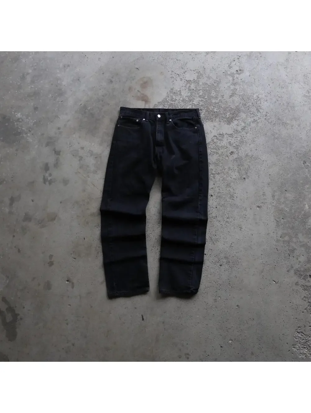 Levi’s 505 Regular Fit Black Jeans Mens 34x32 Denim Straight Leg Made Mexico